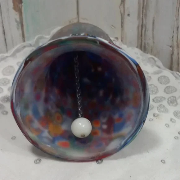 Vintage Murano Millefiori & Frosted Glass Bell